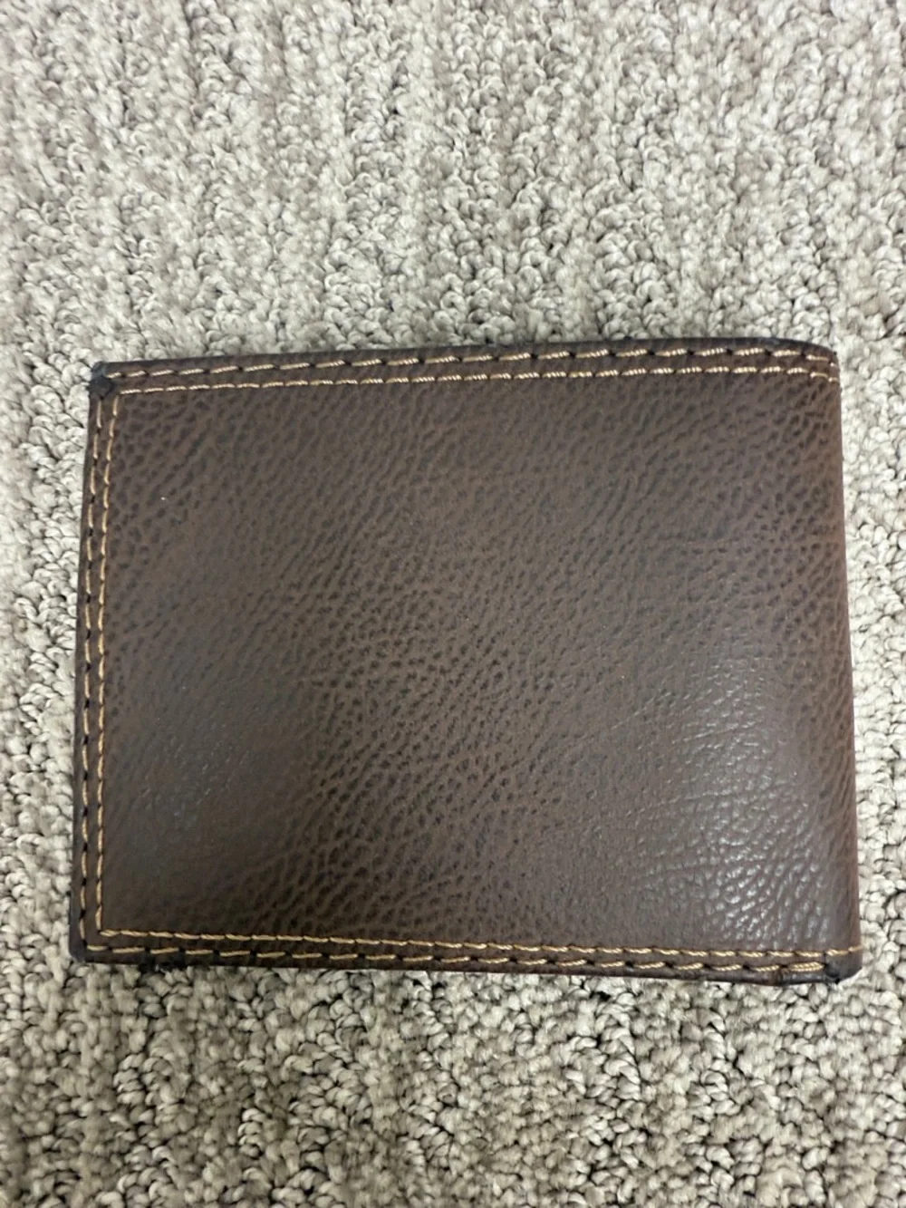 Levi's Dark Brown Leather Bi-Fold Card Holder Wallet